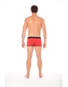 Mini-Pants rouge échancré avec zip 