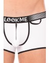 Mini-Pants blanc échancré avec zip 