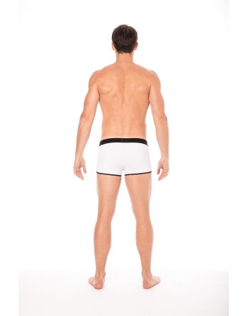 Mini-Pants blanc échancré avec zip 