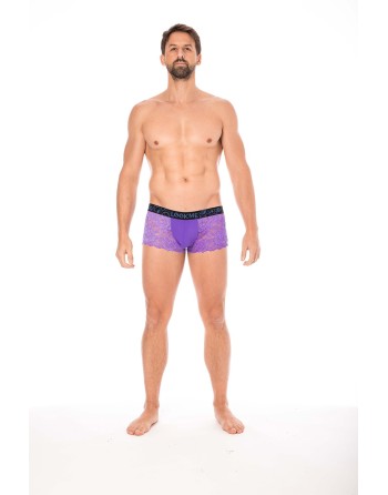 Boxer violet en dentelle délicate 