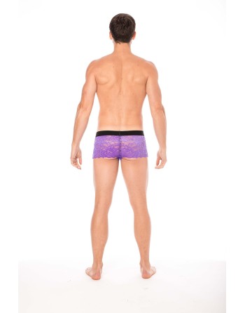 Boxer violet en dentelle délicate 