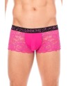 Boxer magenta en dentelle délicate 