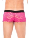Boxer magenta en dentelle délicate 