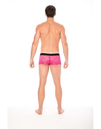 Boxer magenta en dentelle délicate 