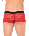 Boxer rouge en dentelle délicate 