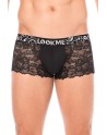 Boxer noir en dentelle délicate 