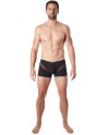 Boxer noir sexy avec fine résille en V