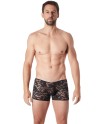 Boxer noir en fine dentelle avec légère transparence