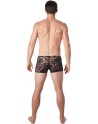 Boxer noir en fine dentelle avec légère transparence