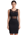 Robe sensuelle et habillée avec maille transparente noire
