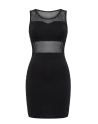 Robe sensuelle et habillée avec maille transparente noire