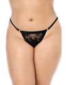 Peignoir en dentelle grande taille Mapalé avec string assorti 
