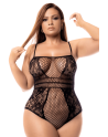 Body grande taille résille noire 