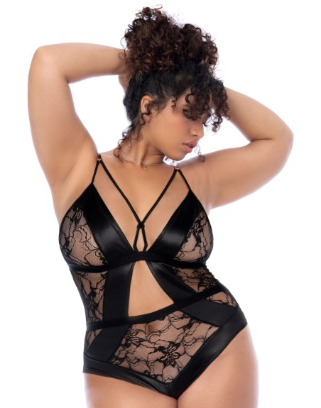 Body noir dos nu grande taille