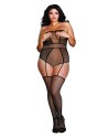 Combinaison bodystocking grande taille résille fantaisie 