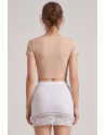 Jupe courte blanche Camélia