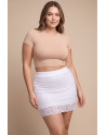Jupe courte blanche Camélia