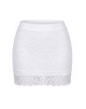 Jupe courte blanche Camélia