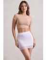 Jupe courte blanche Camélia
