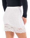 Jupe courte blanche Camélia