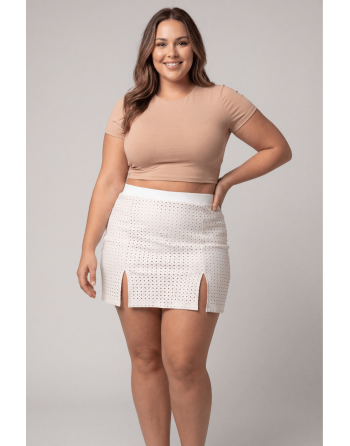 Jupe courte blanche Cassandra