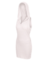 Robe blanche sensuelle avec capuche et bandeau poitrine Adriana