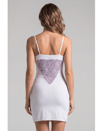 Robe décollectée blanche Emilia