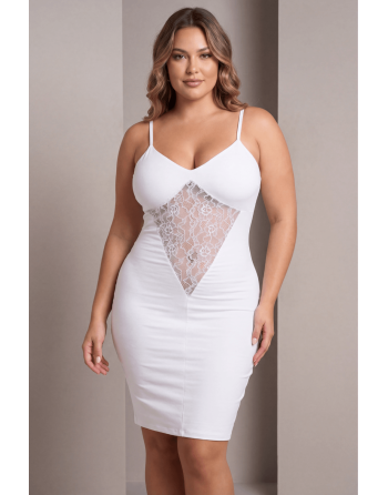 Robe décollectée blanche Emilia