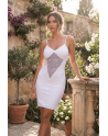 Robe décollectée blanche Emilia