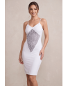 Robe décollectée blanche Emilia