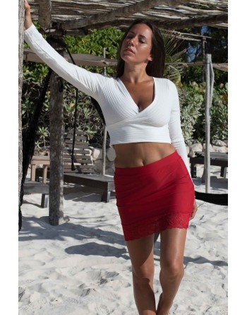 Jupe courte rouge Marina