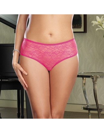 Panty taille basse, ouvert, fronces au dos 