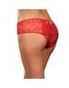 Panty taille basse, ouvert, fronces au dos 