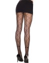 Collant fantaisie croisillons couture et noeud 