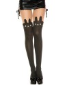 Collant nylon fantaisie opaque noir tête de lapin 