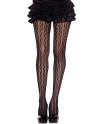 Collant nylon fantaisie noir mi-saison ajouré géométrique 