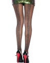 Collant noir effet petits noeuds fantaisie 