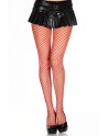 Collant large filet rouge 