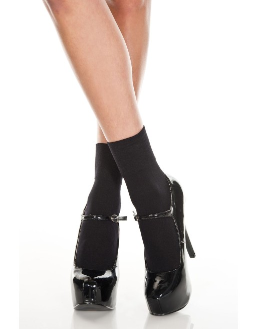 Socquettes noir semi transparente en résille 