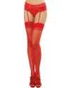 Bas nylon rouges coutures pour jarretelles 