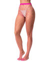 Collant large maille rose 