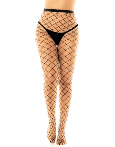 Collant large maille noire 