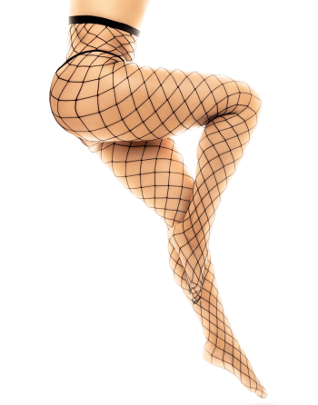 Collant large maille noire 