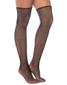 Bas résille noire avec strass 