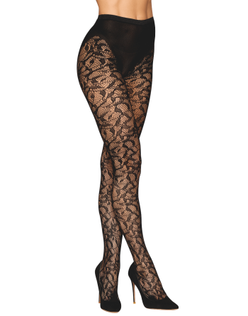Collant fantaisie noir avec imprimé culotte 