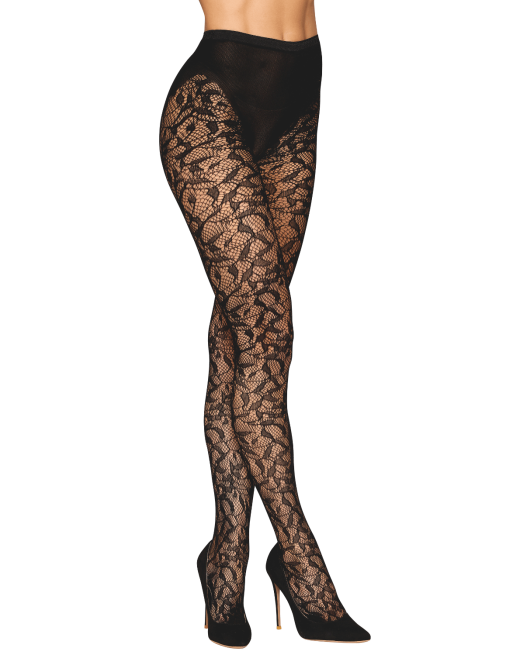 Collant fantaisie noir avec imprimé culotte 