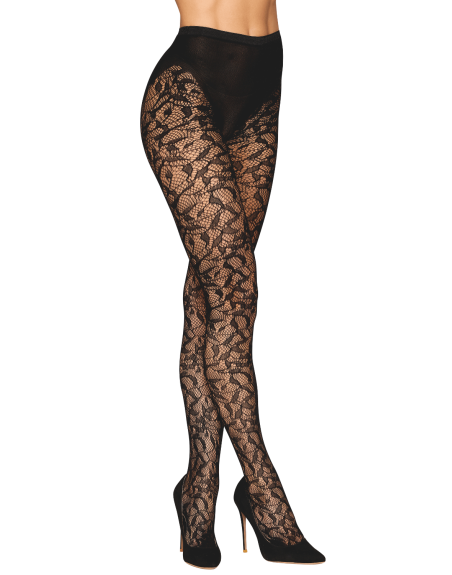 Collant fantaisie noir avec imprimé culotte 