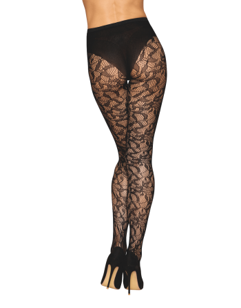 Collant fantaisie noir avec imprimé culotte 