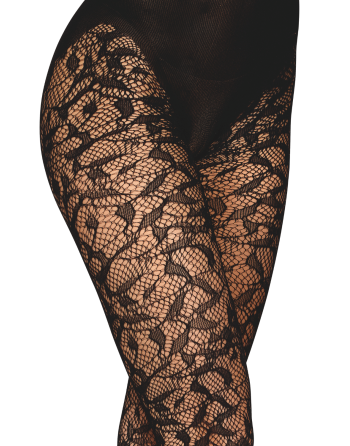 Collant fantaisie noir avec imprimé culotte 
