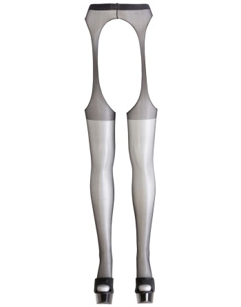 Collant effet porte jarretelles avec bas